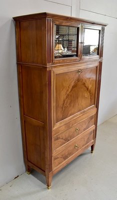 18th Century Louis XVI Blond Walnut Secretaire-RVK-655929