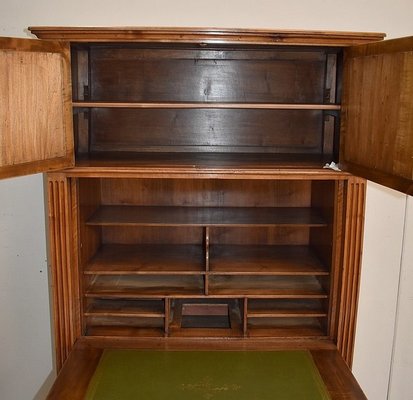 18th Century Louis XVI Blond Walnut Secretaire-RVK-655929