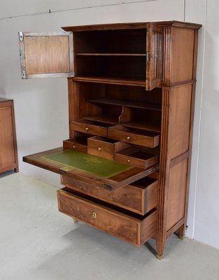 18th Century Louis XVI Blond Walnut Secretaire-RVK-655929