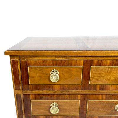 18th Century Louis XVI Marquetry Walnut Commode Chest of Drawers-WFJ-743255