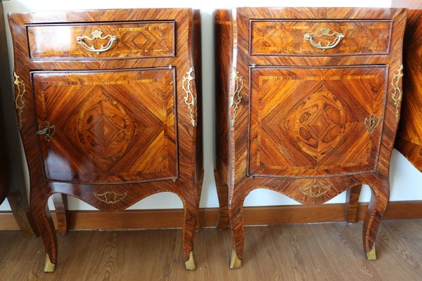 18th Century Louis XVI Sicilian Style Bedside Tables, Set of 2-IYX-1123217