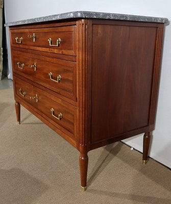 18th Century Louis XVI Solid Mahogany Chest of Drawers by F. Bury-RVK-1187501