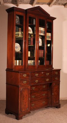 18th Century Mahogany Showcase Cabinet-HPU-1720534