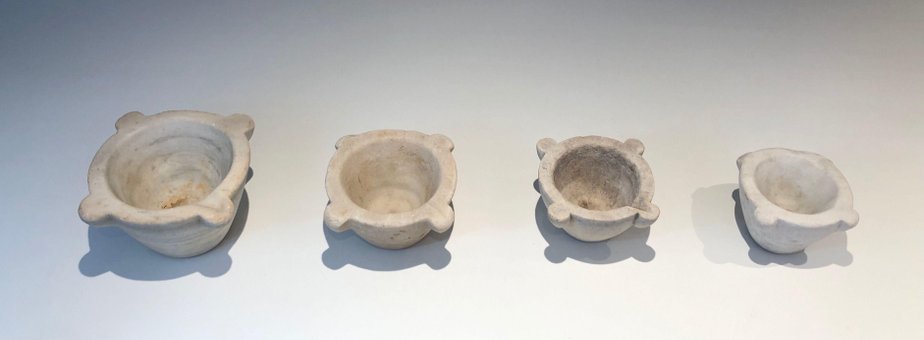 18th-Century Marble Mortars, Set of 4-BA-1365447