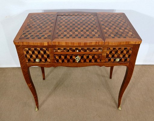 18th Century Marquetry Dressing Table in Wood-RVK-1328783