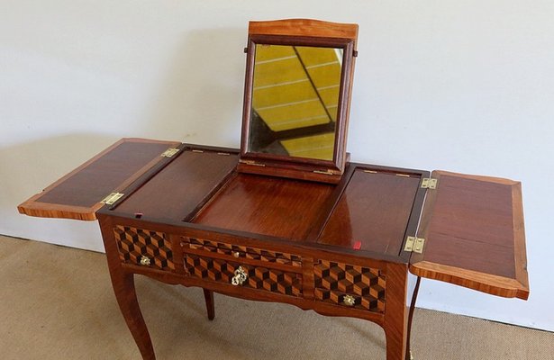 18th Century Marquetry Dressing Table in Wood-RVK-1328783