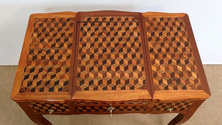 18th Century Marquetry Dressing Table in Wood-RVK-1328783