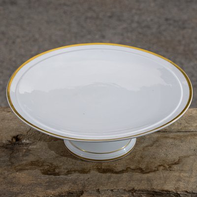 18th Century Meissen White Porcelain Cake Stand with Gold Fillet, Germany-RAQ-2033382