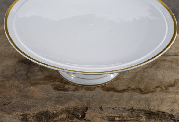 18th Century Meissen White Porcelain Cake Stand with Gold Fillet, Germany-RAQ-2033382