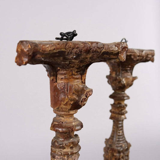 18th Century Neoclassical Torch Holders, Italy, Set of 2