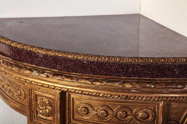 18th Century North Italian Encoignures with Porphyry Marble Top, Set of 2-MBH-1032296