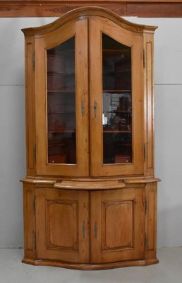 18th Century Pine Corner Bookcase-RVK-736781