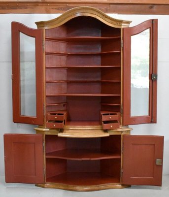 18th Century Pine Corner Bookcase-RVK-736781