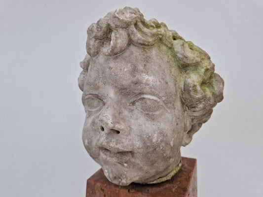 18th Century Putto on Marble Base & Sandstone