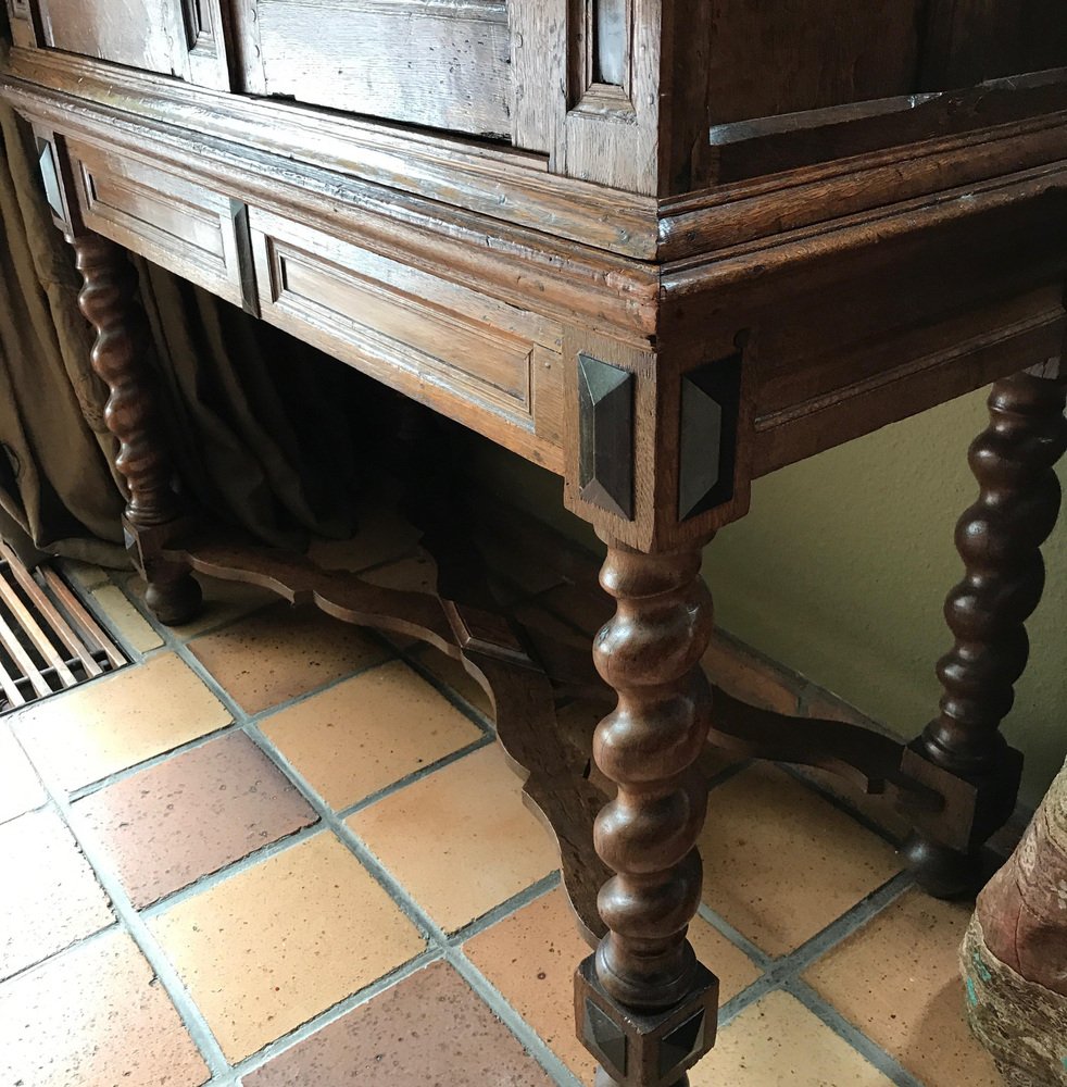 18th Century Renaissance Cabinet on High Legs in Oak, 1750s