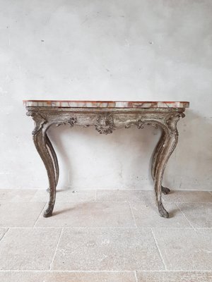 18th Century Rococo Console Table with Onyx Marble Top-TDA-1376474