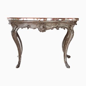 18th Century Rococo Console Table with Onyx Marble Top-TDA-1376474