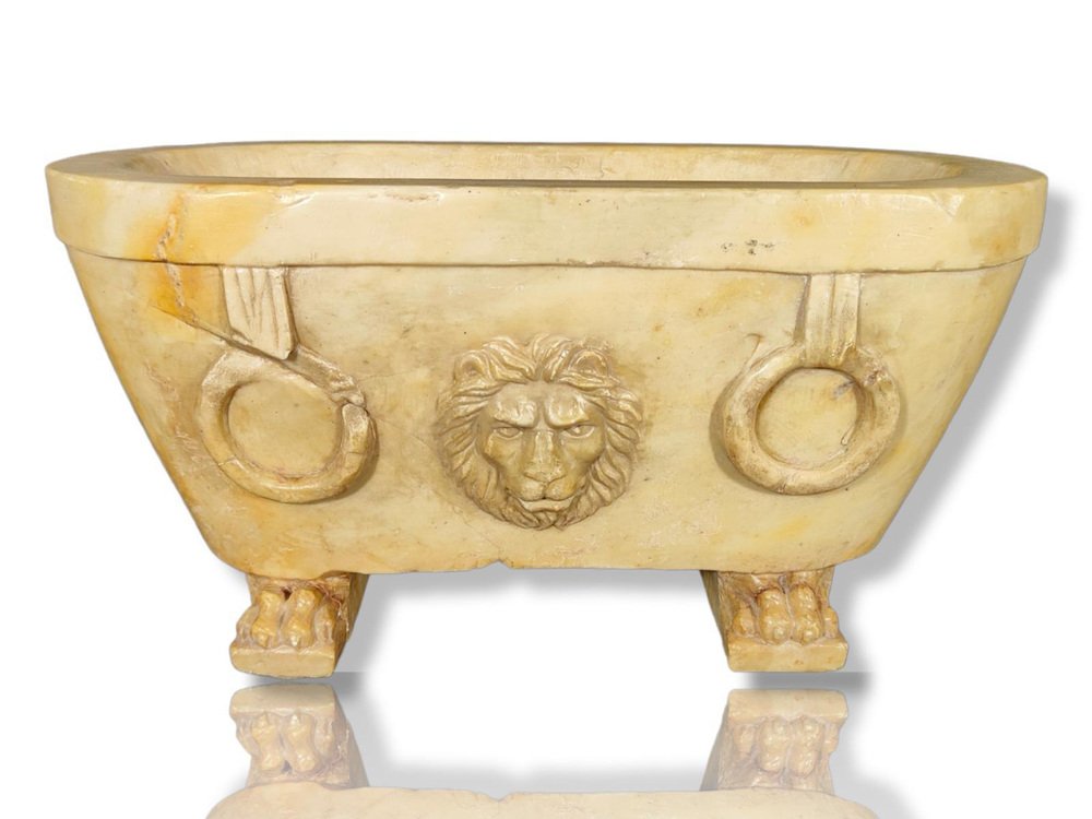 18th Century Roman Marble Lion Bath