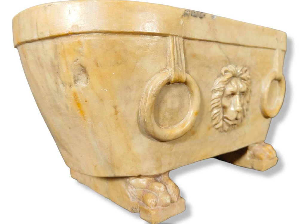 18th Century Roman Marble Lion Bath