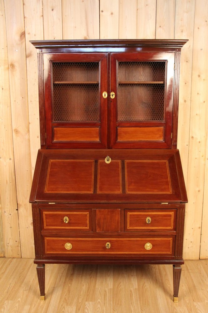 18th Century Scriban Library in Mahogany