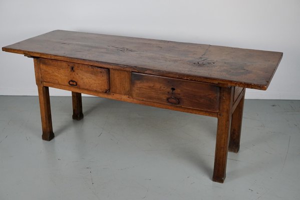 18th Century Spanish Rustic Farmhouse Chestnut Console-XO-1818831