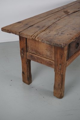 18th Century Spanish Rustic Farmhouse Chestnut Console-XO-1818841