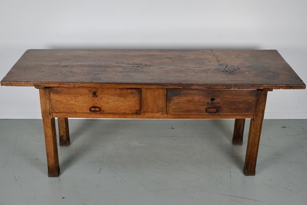 18th Century Spanish Rustic Farmhouse Chestnut Console-XO-1818831