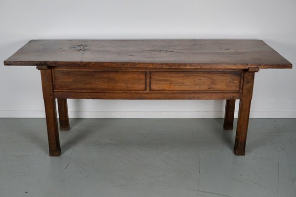 18th Century Spanish Rustic Farmhouse Chestnut Console-XO-1818831