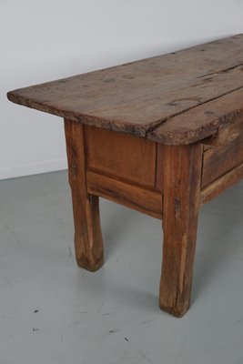 18th Century Spanish Rustic Farmhouse Chestnut Console-XO-1818841