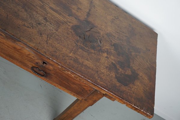 18th Century Spanish Rustic Farmhouse Chestnut Console-XO-1818831