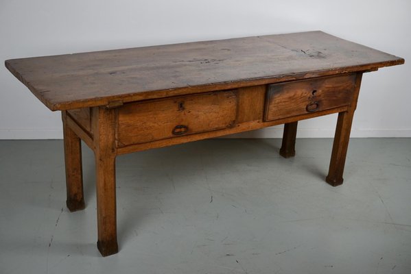 18th Century Spanish Rustic Farmhouse Chestnut Console-XO-1818831