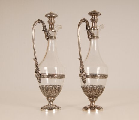 18th Century Sterling Silver Decanters, Set of 2-GOE-1035021