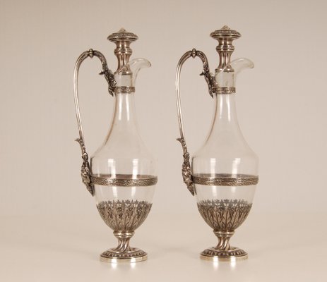 18th Century Sterling Silver Decanters, Set of 2-GOE-1035021