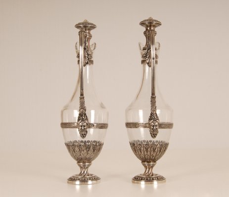 18th Century Sterling Silver Decanters, Set of 2-GOE-1035021