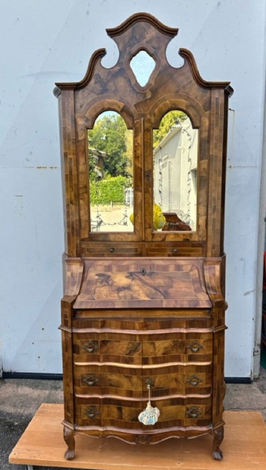 18th Century Style Showcase Trumeau with Drawers, 1950s