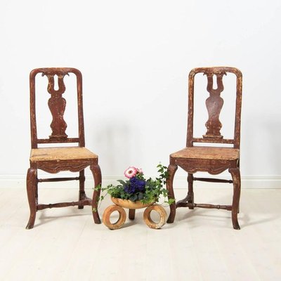 18th Century Swedish Baroque Chairs, Set of 2-MJF-931304