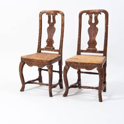 18th Century Swedish Baroque Chairs, Set of 2-MJF-931304