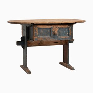 18th Century Swedish Country Folk Art Pine Table-MJF-1066457