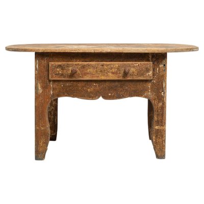 18th Century Swedish Folk Art Low Table-MJF-1241789