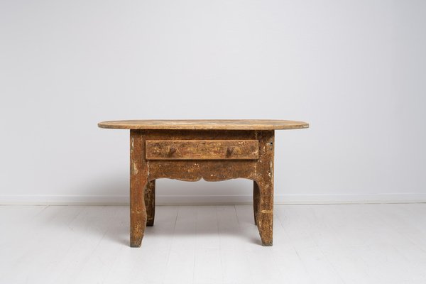 18th Century Swedish Folk Art Low Table-MJF-1241789