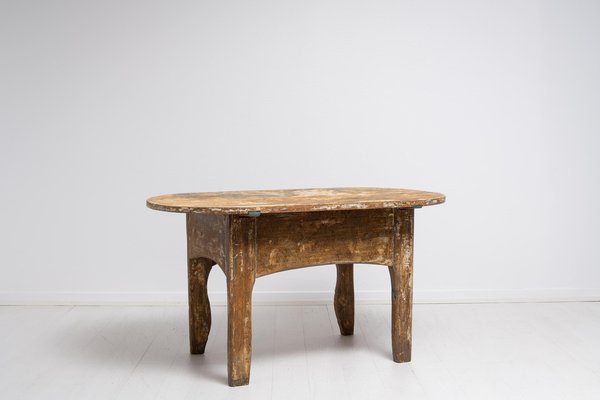 18th Century Swedish Folk Art Low Table-MJF-1241789