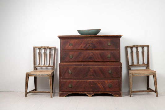 18th Century Swedish Gustavian Pine Chest on Chest