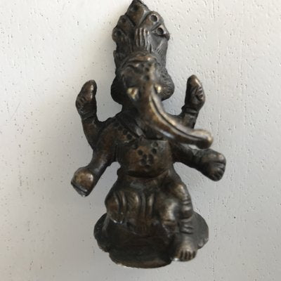 18th Century Tibetan Bronze God Ganesha Ganapati Elephant Statue-WQQ-1294644