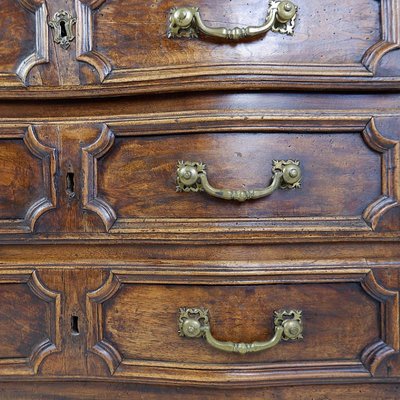 18th Century Walnut Chest of Drawers with Red Marble Top-JG-1785053