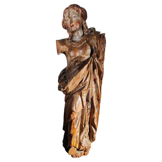 18th Century Wooden Sculpture of Virgin Mary, 1750s