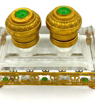 19 Century Baccarat Crystal Glass Inkwell-OZS-1760320