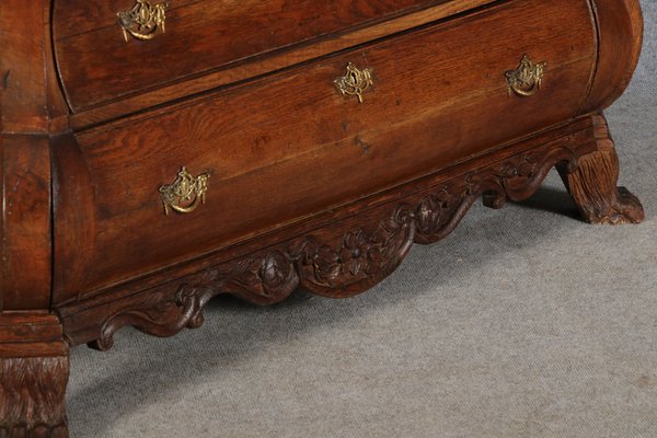 19 Century Baroque Dutch Showcase Oak, 1850s-DXD-1703583