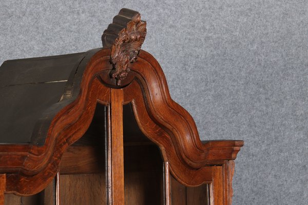 19 Century Baroque Dutch Showcase Oak, 1850s-DXD-1703583