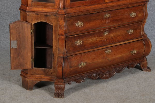 19 Century Baroque Dutch Showcase Oak, 1850s-DXD-1703583