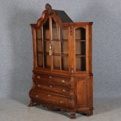 19 Century Baroque Dutch Showcase Oak, 1850s-DXD-1703583